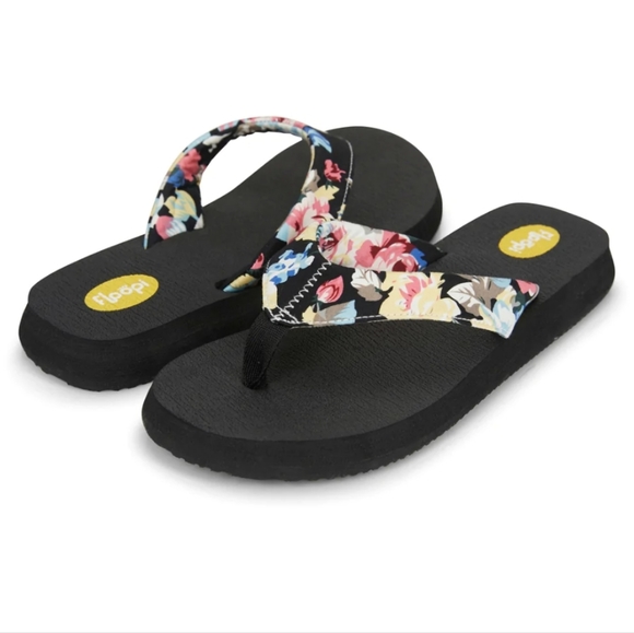 Floopi Shoes - Women's Isabella Yoga Mat Floral Flip Flop